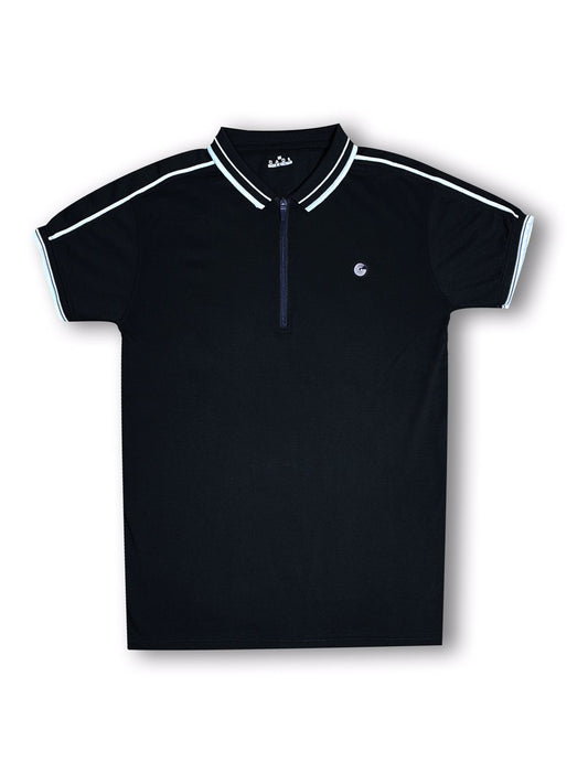 Aura imported zipper polos