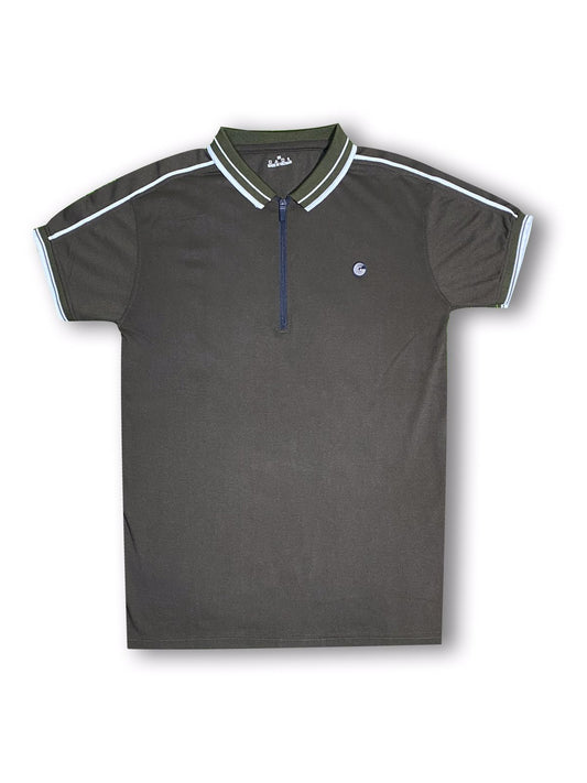 Aura Imported zipper polo