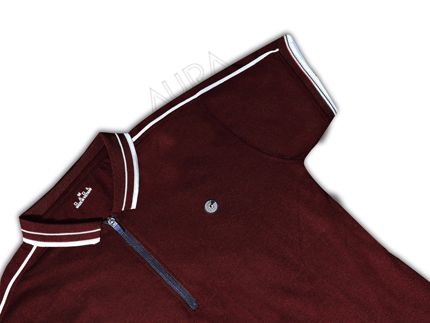 Aura imported zipper polo